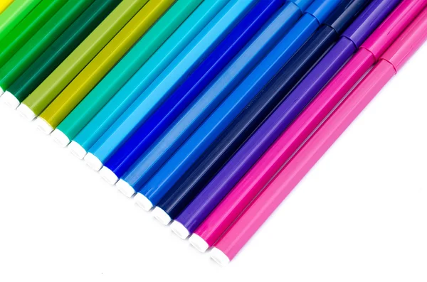 Color felt-tip pens the isolated — Stock Photo, Image