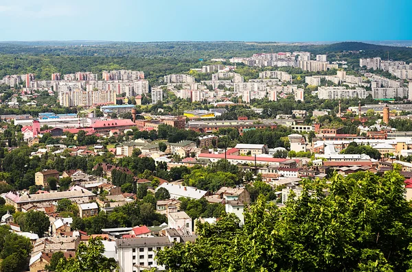 利沃夫市从高度 — 图库照片