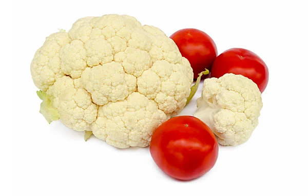 Coliflor y tomates Imagen De Stock