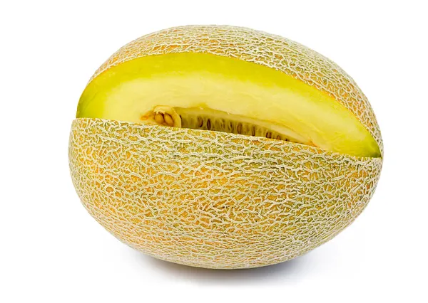 Die geschnittene Melone die isolierte — Stockfoto