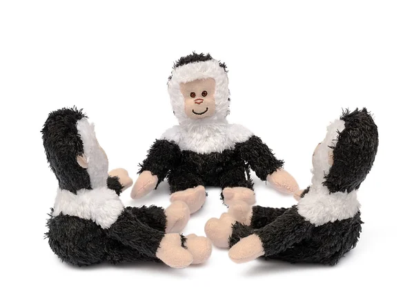 Three toy monkeys — Stock Photo, Image