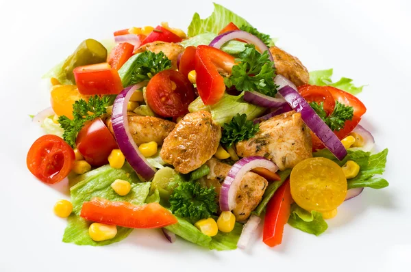 Chicken gyros salad — Stock Photo, Image