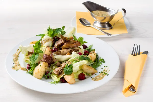 Mix salad with duck — Stock Photo, Image