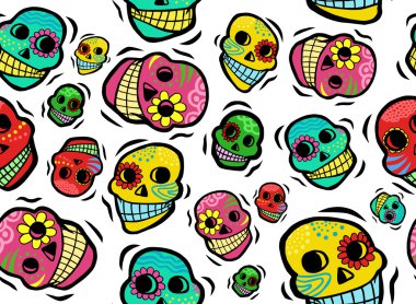 gün ölü kafatasları Dikişsiz desen