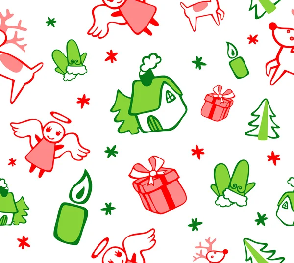 Seamless Christmas Pattern — Stock Vector