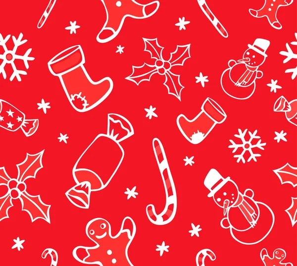红色圣诞图案 — 图库矢量图片