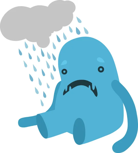 üzgün mavi canavar