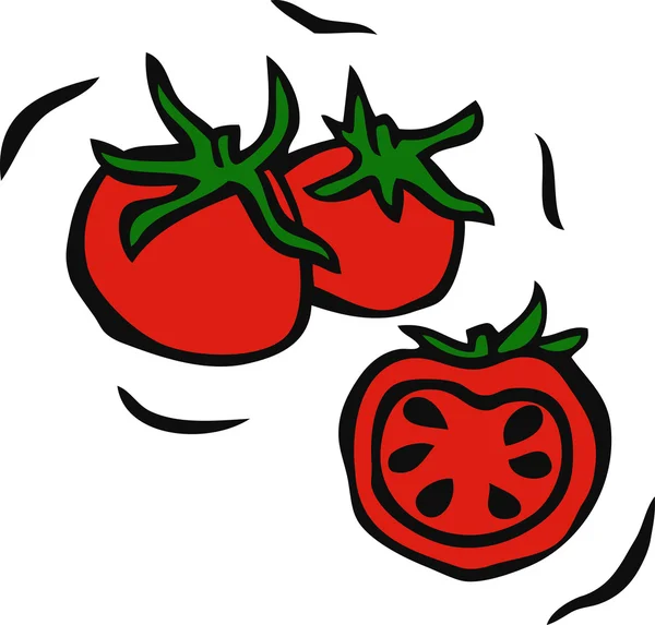 Bio-Tomaten — Stockvektor