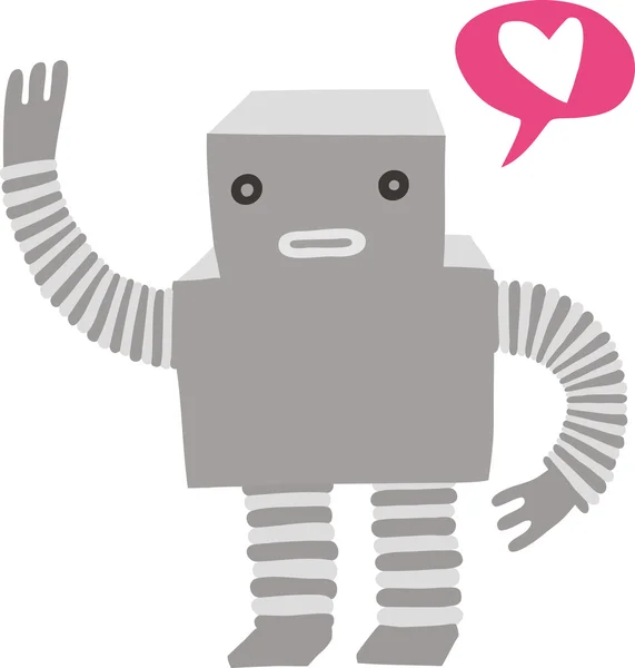 Robot in Love — Stock Vector