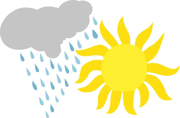 Sol y lluvia — Archivo Imágenes Vectoriales