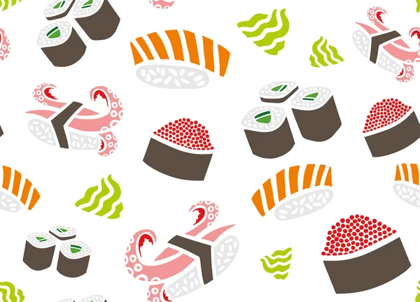 Ahtapot ve somon suşi