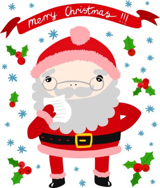 Noel Baba bir mektup formu bir çocuk okuma