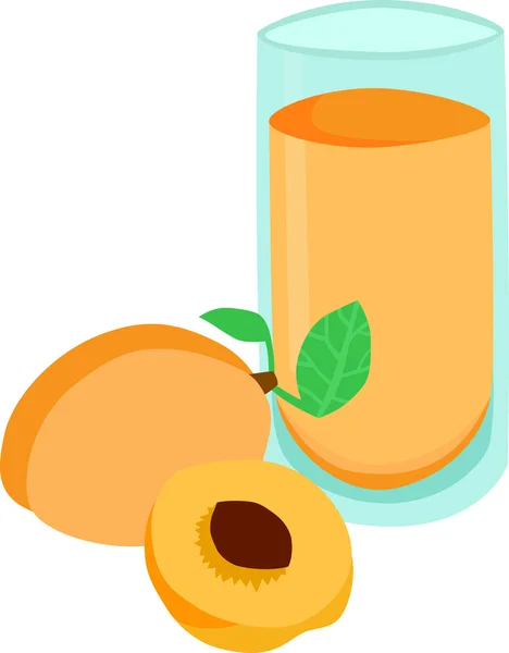 Apricot Juice — Stock Vector