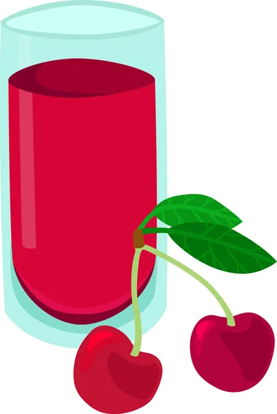 Cherry Juice — Stock Vector