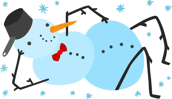 Muñeco de nieve de Navidad — Vector de stock