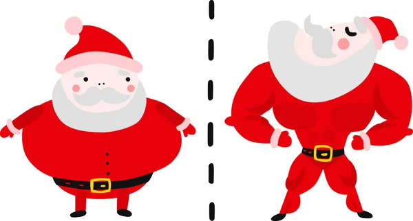 Santa tłuszczu i sprawny Ilustracja Stockowa