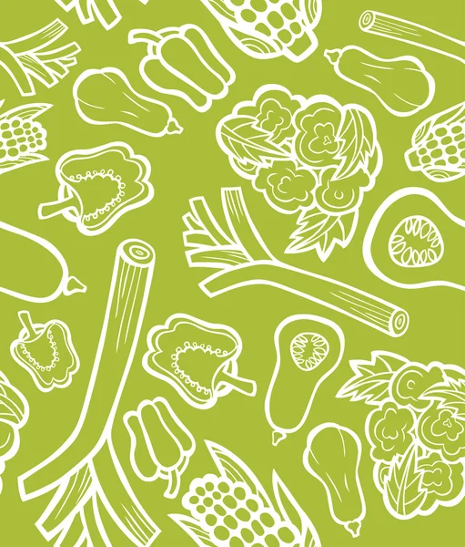 Vegetales Fondo sin costura — Vector de stock