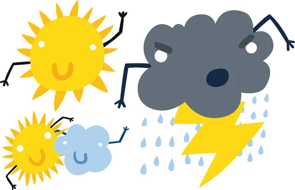 Funny Weather Icon — Stock Vector