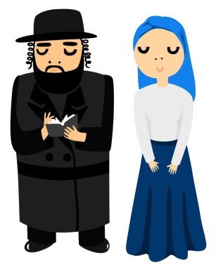 Jewish Man and Woman clipart