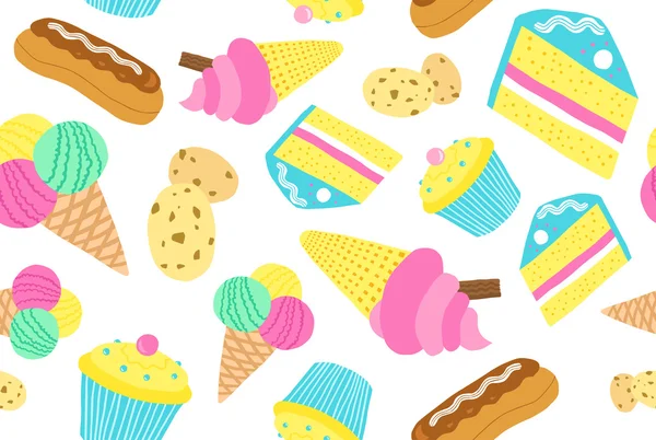 Hermosos postres — Vector de stock