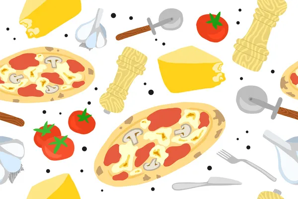 Italienische Pizza — Stockvektor