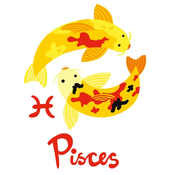 Zodiac Sign Pisces — Stock Vector