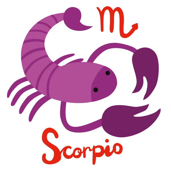Signo do zodíaco escorpião — Vetor de Stock