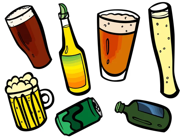 Différentes bières — Image vectorielle