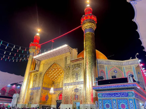 Quadro Para Imam Ali Santuário Sagrado Cidade Najaf Iraque Noite — Fotografia de Stock