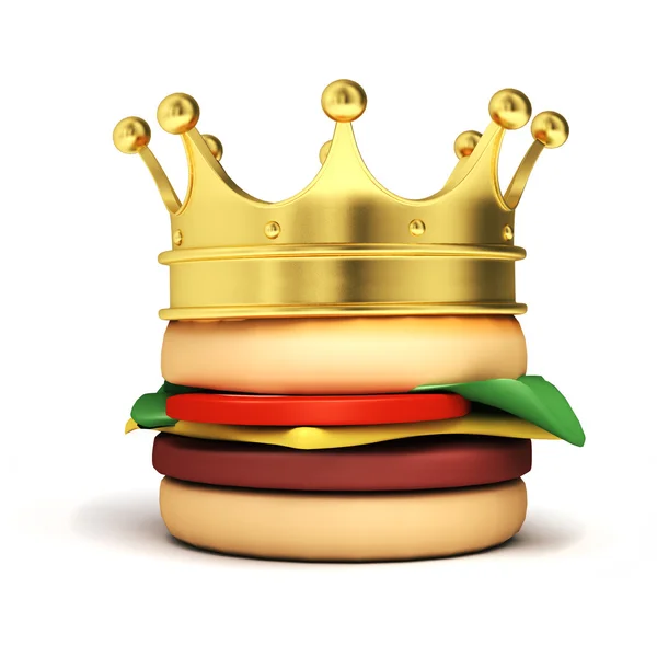 Burger and crown — Stock Photo, Image