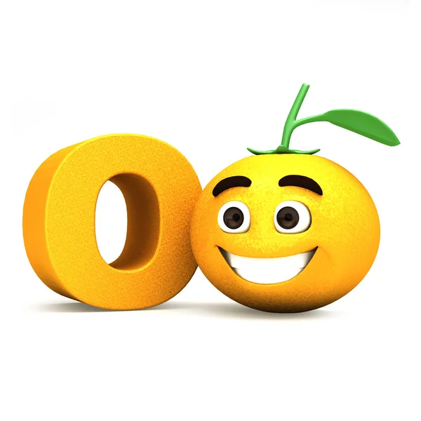 Dibujos animados de naranja feliz — Foto de Stock