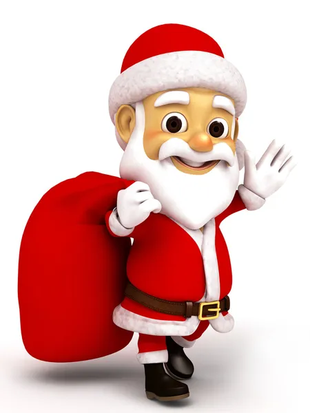 Санта-Клаус с мешком — стоковое фото