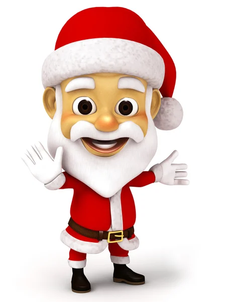 3D render santa med riktning hand — Stockfoto