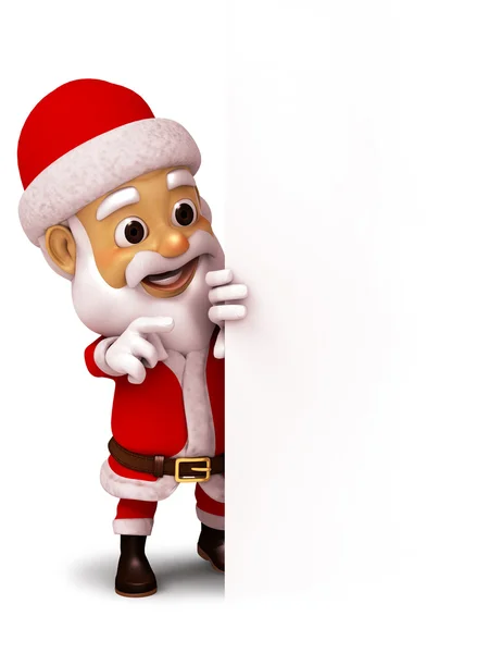 Weihnachtsmann mit leerem Papier — Stockfoto