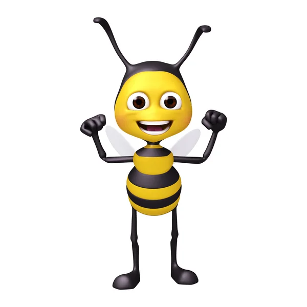 Пчела с сильной позой — стоковое фото