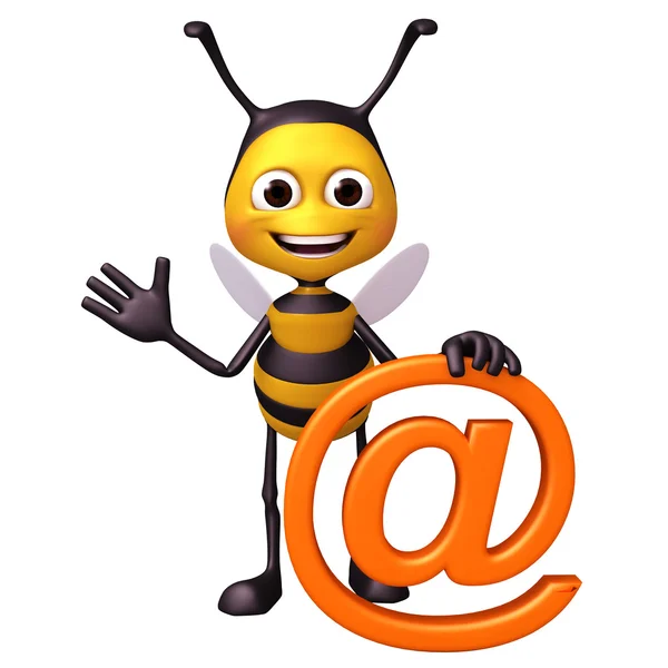 Pszczoły z w symbol znaku — Zdjęcie stockowe