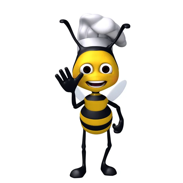 Μέλισσα σεφ παρακμή πόζα — Φωτογραφία Αρχείου