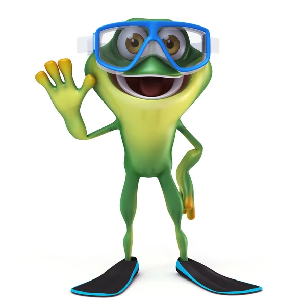 Frosch mit Schutzbrille — Stockfoto
