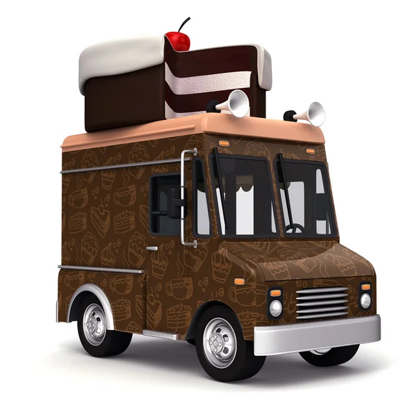 Food truck with cake — Stock Photo, Image