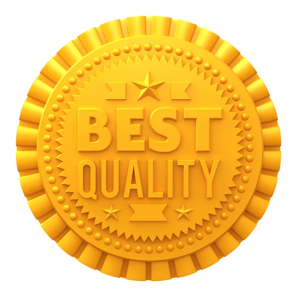 3D-gouden illustratie badge — Stockfoto