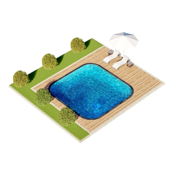 Tropisch Zwembad Icoon Vakantie Concept — Stockfoto