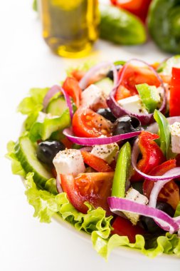tabak sağlıklı Yunan salatası