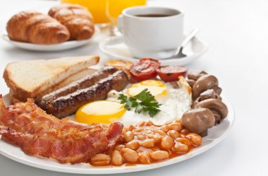 traditional english breakfast clipart