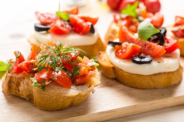 İtalyan meze bruschetta