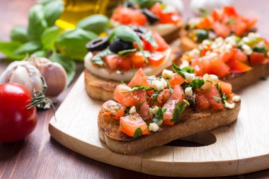 İtalyan meze bruschetta