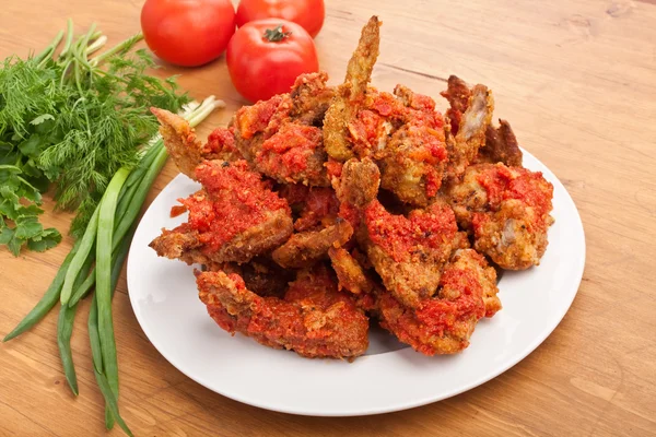 Alas de pollo de búfalo picante — Foto de Stock