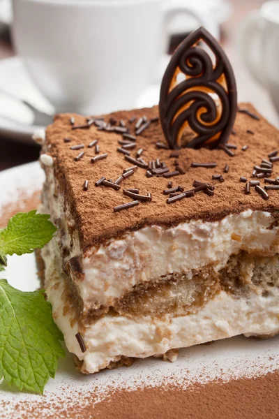 Portion of italian dessert tiramissu — Stock Photo, Image