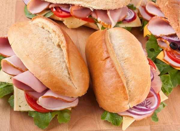 Sandwich with meat — Stock Photo, Image