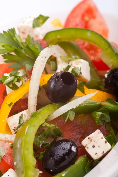 Hautnah gesunder griechischer Salat — Stockfoto