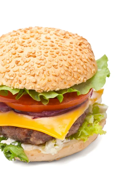 Grote cheeseburger — Stockfoto